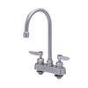 T&S Brass Eversteel 4in Deck Mount Workboard Faucet with Gooseneck Faucet - S-1141-CR 