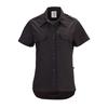 Mercer Culinary M60350BKXXS Metro Edge Series Women's Black Work Shirt with Mesh Back- XXS 