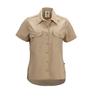 Mercer Culinary M60350KHXS Metro Edge Series Khaki Women's Work Shirt with Mesh Back - XS 