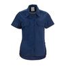 Mercer Culinary M60350NBXS Metro Edge Series Navy Blue Women's Work Shirt - XS 