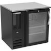 beverage-air BB36HC-FG-B 36in Black Glass Door Back Bar Cooler with Stainless Top 