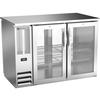 beverage-air BBN48HC-FG-PT-S 48"Stainless Steel Glass Door Pass Through Back Bar Cabinet 
