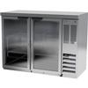 beverage-air BBN48HC-FG-S 48in Two-Section Glass Door Back Bar Cabinet with LED Lighting 