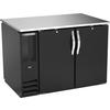 beverage-air BB48HC-F-PT-B 48in Two-Section Black Pass-Thru Solid Door Back Bar Cabinet 