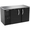 beverage-air BB58HC-F-B 59in Black Solid Door Back Bar Cooler with LED Lighting 