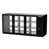beverage-air BBN72HC-FG-PT-B 72in Three-Section Black Glass Door Pass-Thru Back Bar Cooler 