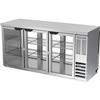 beverage-air BBN72HC-FG-PT-S 72in Three-Section Pass-Thru Glass Door Back Bar Cooler 