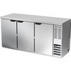 beverage-air BBN72HC-F-PT-S 72in Stainless Steel 3 Solid Door Pass-Thru Back Bar Cooler 