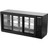 beverage-air 72in Black 6 Slide Glass Door Pass-Thru Back Bar Cooler - BBN72HC-F-GS-PT-B 