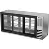beverage-air 72in Stainless Glass Slide Door Pass-Thru Back Bar Cooler - BBN72HC-F-GS-PT-S 