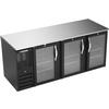 beverage-air BB78HC-FG-B 79in Three Glass Door Black Refrigerated Back Bar Cooler 