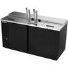 beverage-air DD68HC-C-B 69in Black Triple Keg Club Top Draft beer cooler with Slide Lid 