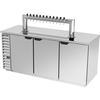 beverage-air DD78HC-1-S-12T 79in Stainless Steel Draft beer cooler with 4 Keg Capacity 