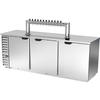 beverage-air DD94HC-1-S-12T 72in Stainless Four Keg Draft beer cooler with 12 Tap Tower 