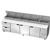 beverage-air DPD119HC-2 119in Four-Section Refrigerated Pizza Table 