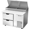 beverage-air DPD46HC-2 46in One-Section Refrigerated Pizza Prep Table with 2 Drawers 