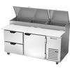beverage-air DPD67HC-2 67in Two Drawer Refrigerated Pizza Top with 1 Door 
