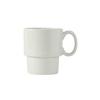 Tuxton China Inc BPM-1003 DuraTux 10oz Porcelain White Stackable Mug - 2dz 