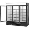 beverage-air MMRF72HC-1-C-BW MarketMax™ 75in Black Glass Door Dual-Temp Merchandiser 