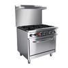 Adcraft BDGR-36/NG Black Diamond 6 Burner Natural Gas Range with Standard Oven 