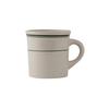 Tuxton China Inc TGB-038 Green Bay 8oz Amr White/Eggshell with Green Band Canton Mug 