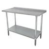 Peach Foodservice PRT-2460 60in x 24in Premium 18 Gauge Stainless Steel Work Table 