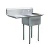 Peach Foodservice PE-1C-181812-18L Single Compartment 18inx18in Stainless Steel Sink 