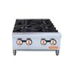 Peach Foodservice PHP-4 Countertop 4 Burner Gas Hotplate - 120k BTU 