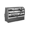 Marc Refrigeration KAJB-97 S/C 97in Curved Glass Refrigerated Deli Case with 2 Rear Doors 