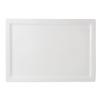Tuxton China Inc ABU-554 Napa 15.5in x 11in Pearl White Rectangle Ceramic Plate - 6 EA 
