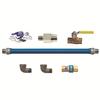 Dormont 48in Blue Hose Moveable 3/4in Gas Connector Hose Kit - 1675KIT48EFV 