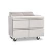 Delfield STD4460NP-12M 60in 12 Pan 4 Drawer Mega Top Prep Table Refrigerator 