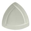 Tuxton China Inc BWZ-102J DuraTux 10-1/8in White Ceramic Triangular Plate - 1dz 