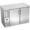 beverage-air BBN48HC-F-S 48in Two-Section Solid Door Stainless Backbar Storage Cabinet 