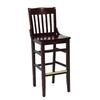 Oak Street Manufacturing Schoolhouse Back Solid Wood Bar Stool with Walnut Finish - BW-554-WA 