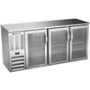 beverage-air BBN72HC-FG-S 72in Refrigerated Stainless Steel Glass Door Back Bar Cooler 
