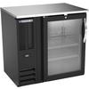 beverage-air BBN36HC-G-B 36in One-Section Black Vinyl Glass Door Back Bar Cabinet 