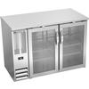 beverage-air BBN48HC-G-S 48in Stainless Steel Glass Door Back Bar Cooler with LED Lights 