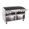 Bakers Pride F-60RS 60in Gas Stainless Steel Radiant Charbroiler with Cabinet Base 