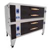 Bakers Pride Super Deck 60in Brick Line Double Deck Gas Display Pizza Oven - Y-602BL-DSP 