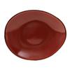 Tuxton China Inc GAR-651 Artisan 10in x 8-1/4in Red Rock Ceramic Ellipse Plate - 1dz 