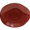 Tuxton China Inc GAR-652 Artisan 12in x 9-3/4 Red Rock Ceramic Ellipse Plate - 1dz 