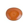 Tuxton China Inc GGC-650 Artisan Geode 8-3/8in x 6-7/8in Coral Ellipse Plate - 1dz 