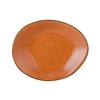 Tuxton China Inc GGC-652 Artisan Geode 12in x 9-3/4in Coral Ellipse Plate - 1dz 
