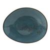 Tuxton China Inc GGE-651 Artisan Geode 10in x 8-1/4in Azure Ellipse Plate - 1dz 