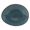 Tuxton China Inc GGE-652 Artisan Geode 12in x 9-3/4in Azure Ellipse Plate - 1dz 