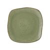 Tuxton China Inc GGO-502 Artisan Geode 11in Olive Porcelain Square Plate - 1dz 