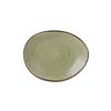 Tuxton China Inc GGO-650 Artisan Geode 8-3/8in x 6-7/8in Olive Ellipse Plate - 1dz 