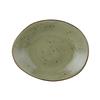 Tuxton China Inc GGO-652 Artisan Geode 12in x 9-3/4in Olive Ellipse Plate - 1dz 