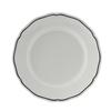 Tuxton China Inc SBA-064 Charleston 6.5in Porcelain White Blue Band Round Plate -3dz 